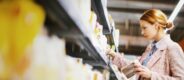 Image of a woman shopping at the grocery store