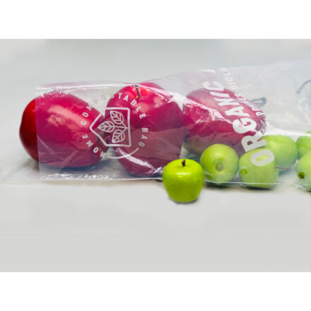 apples in a compostable bag