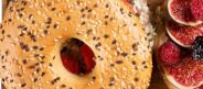 close up image of bagel and figs