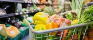 image of produce in a shopping cart