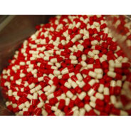 image of red and white pills