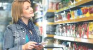 image of a woman shopping in the grocery store