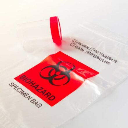 biohazard plastic bag